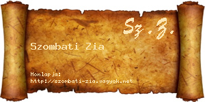 Szombati Zia névjegykártya